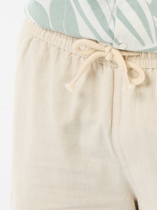 Bermuda de lino mezclado - Kiabi