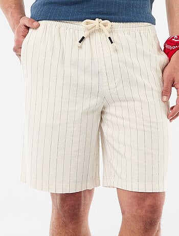 Bermuda de lino mezclado