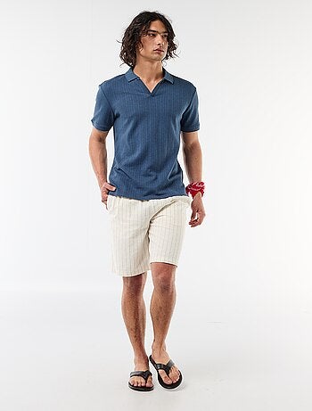 Bermuda de lino mezclado