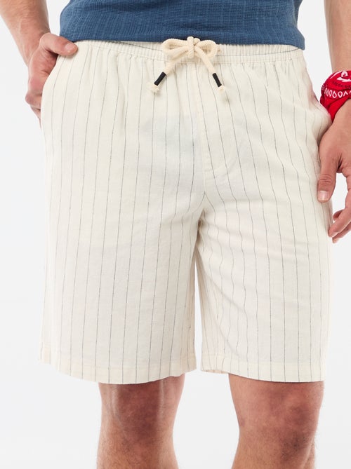 Bermuda de lino mezclado - Kiabi