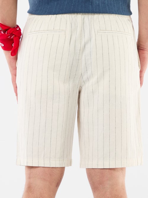 Bermuda de lino mezclado - Kiabi