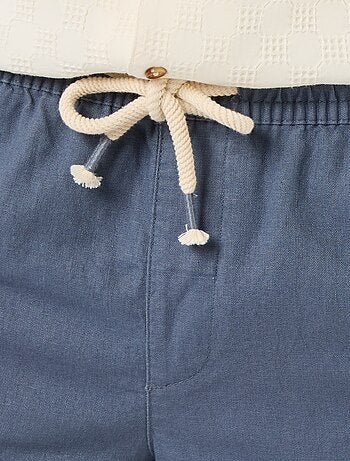 Bermuda de lino mezclado