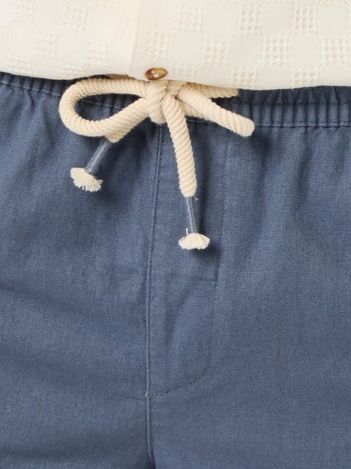 Bermuda de lino mezclado - Kiabi