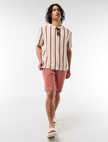 Bermuda de lino mezclado