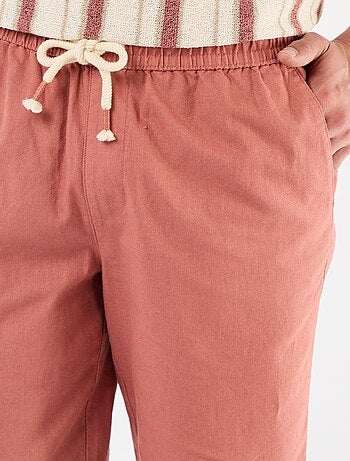 Bermuda de lino mezclado