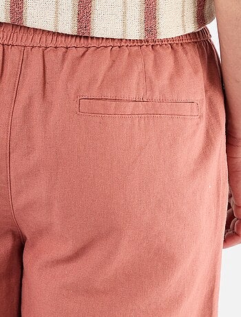 Bermuda de lino mezclado