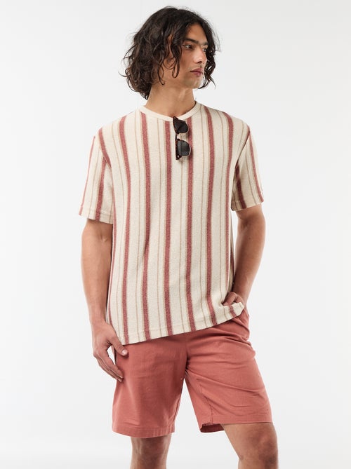 Bermuda de lino mezclado - Kiabi