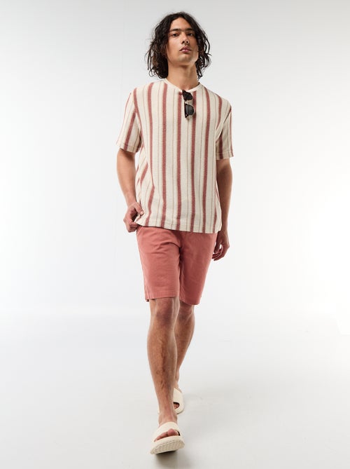 Bermuda de lino mezclado - Kiabi