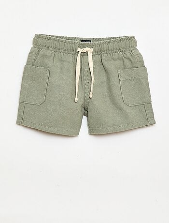 Bermuda de lino mezclado