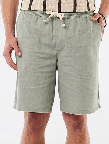 Bermuda de lino mezclado