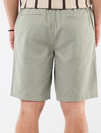 Bermuda de lino mezclado