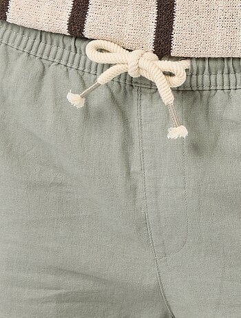 Bermuda de lino mezclado