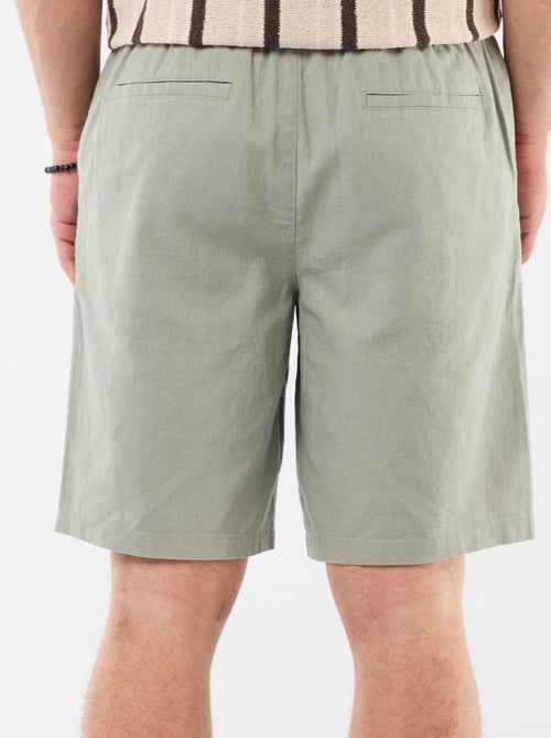 Bermuda de lino mezclado - Kiabi