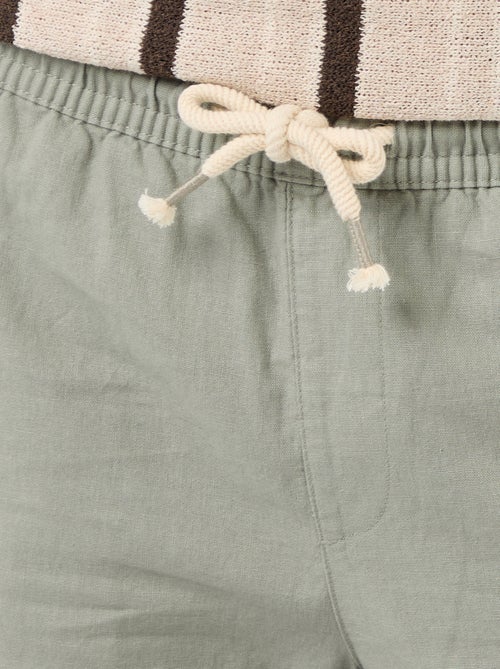 Bermuda de lino mezclado - Kiabi