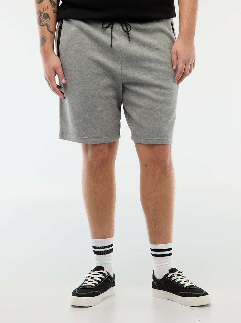 Bermuda de piqué de algodón Gris - Kiabi