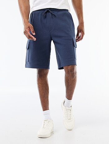 Bermuda de piqué de algodón multibolsillos