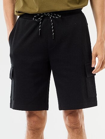 Bermuda de piqué de algodón multibolsillos