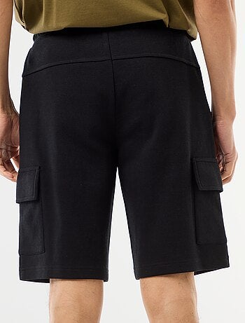 Bermuda de piqué de algodón multibolsillos
