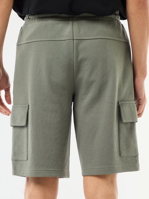 Bermuda de piqué de algodón multibolsillos - Kiabi