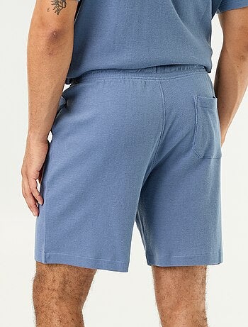 Bermuda de punto gofrado
