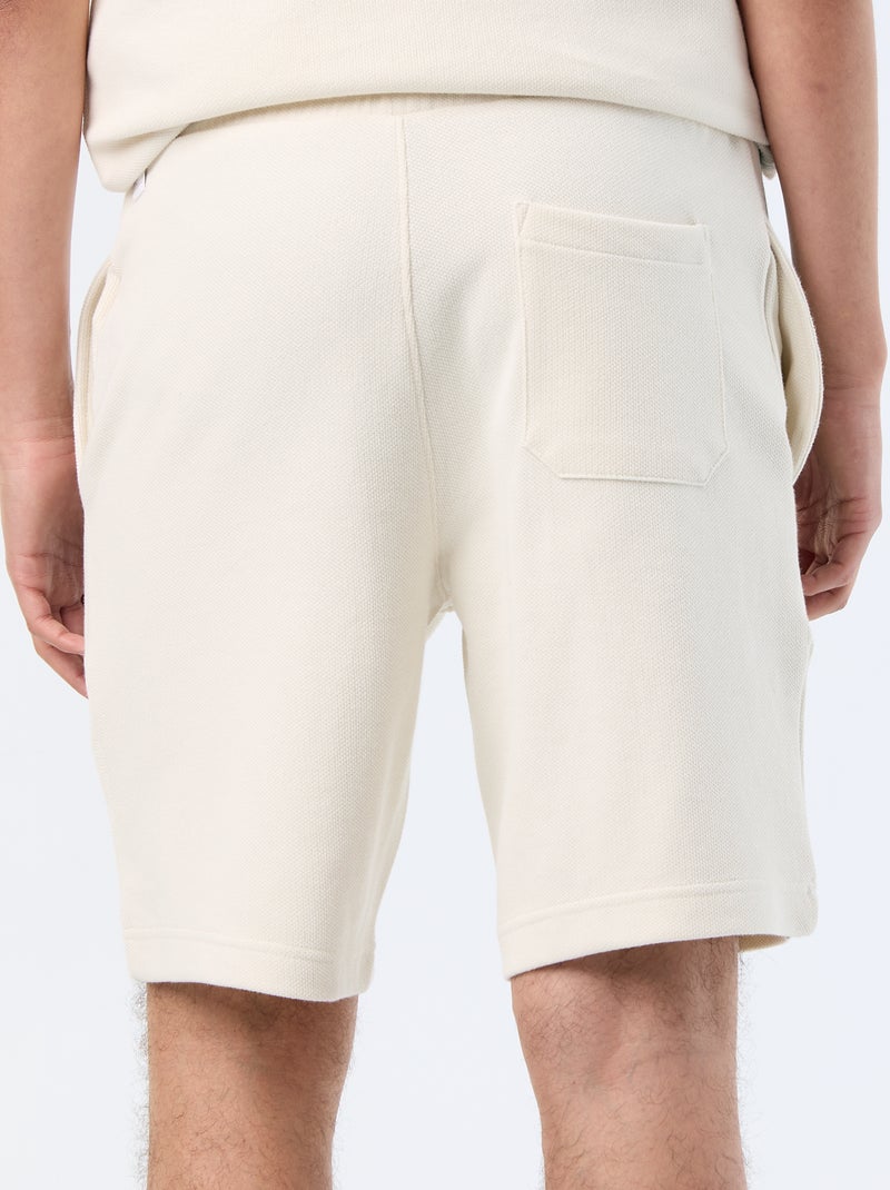 Bermuda de punto grueso Beige - Kiabi