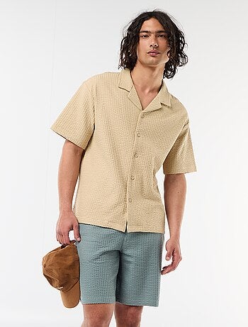 Bermuda de punto grueso liso