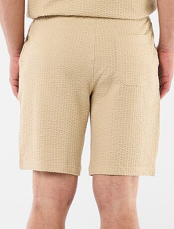 Bermuda de punto grueso liso