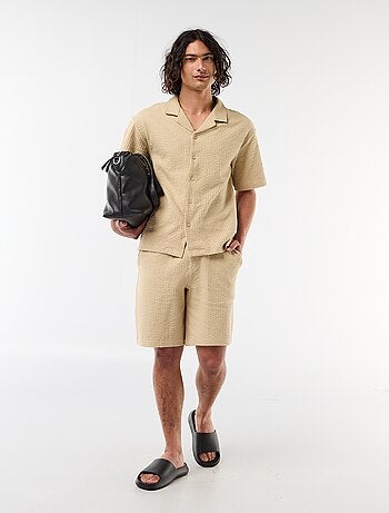 Bermuda de punto grueso liso