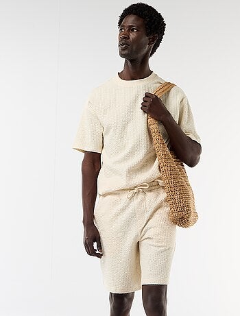 Bermuda de punto grueso liso