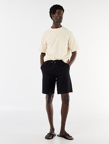 Bermuda de punto grueso liso