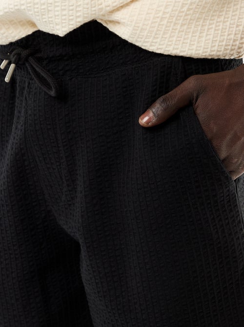 Bermuda de punto grueso liso - Kiabi