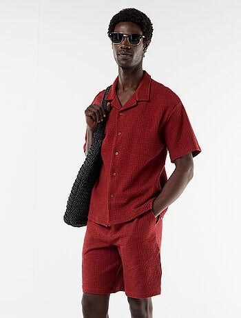 Bermuda de punto grueso liso