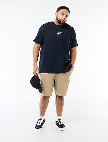 Bermuda de punto piqué con bolsillos de solapa