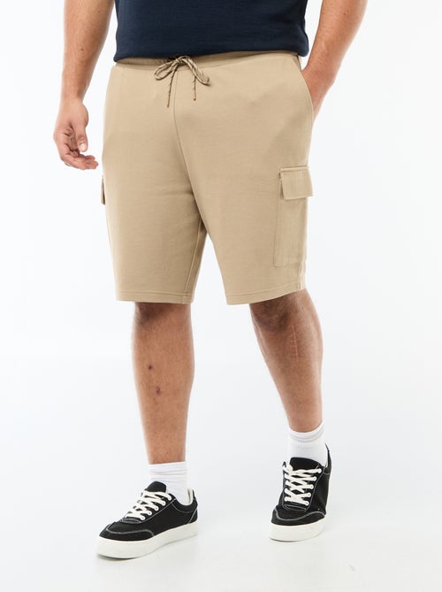 Bermuda de punto piqué con bolsillos de solapa - Kiabi