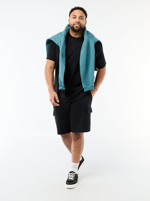 Bermuda de punto piqué con bolsillos de solapa - Kiabi