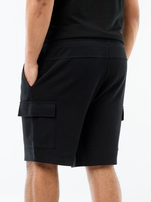 Bermuda de punto piqué con bolsillos de solapa - Kiabi