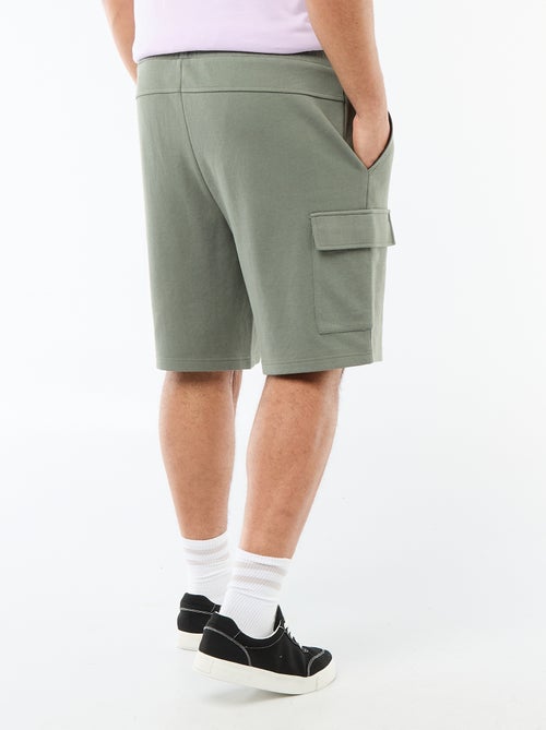 Bermuda de punto piqué con bolsillos de solapa - Kiabi