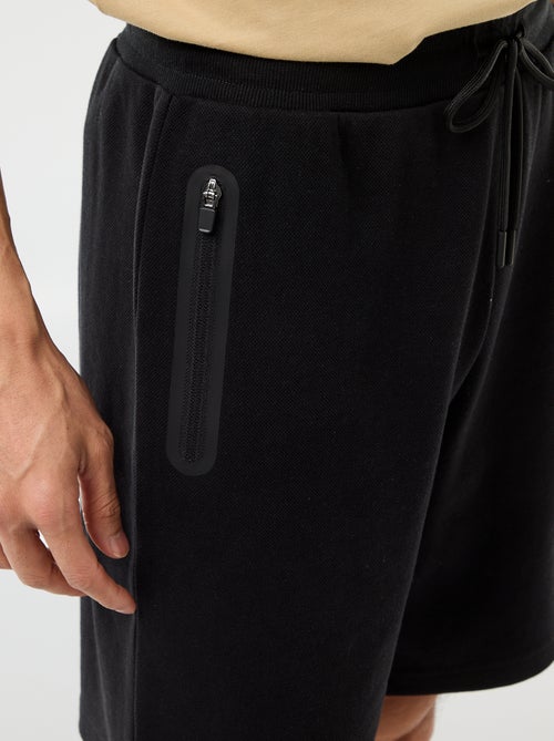 Bermuda de punto piqué estilo deportivo - Kiabi