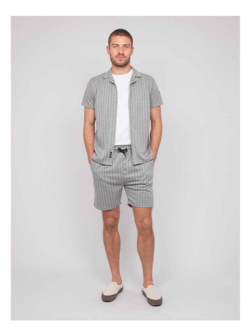 Bermuda de rayas BANJI Gris - Kiabi