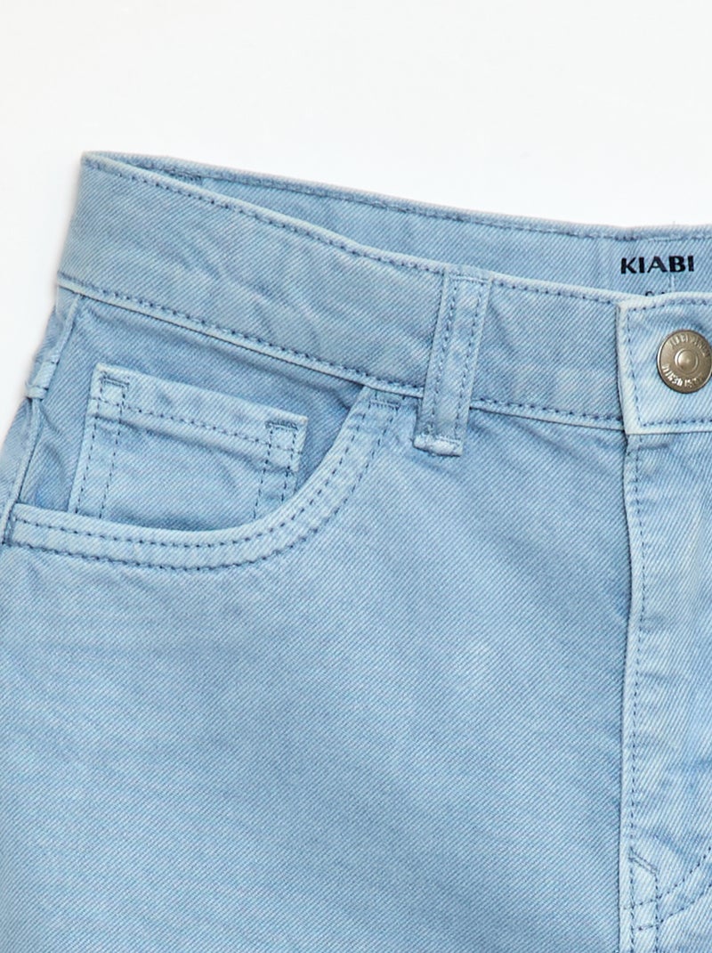 Bermuda de sarga 5 bolsillos Azul - Kiabi