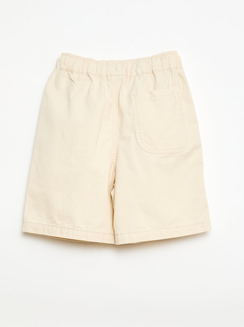 Bermuda de sarga Beige - Kiabi