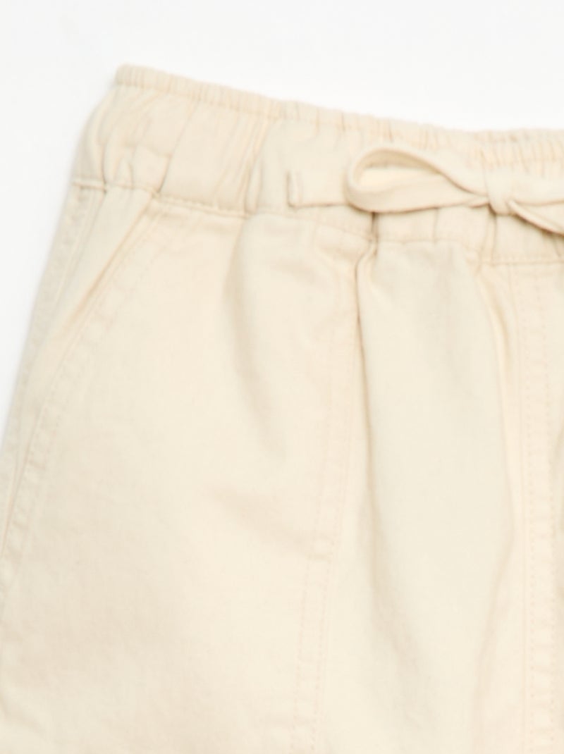 Bermuda de sarga Beige - Kiabi