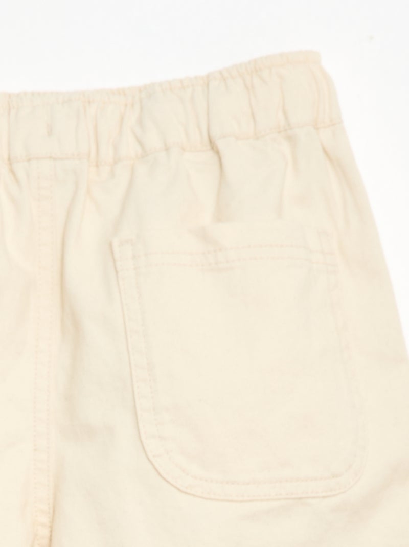 Bermuda de sarga Beige - Kiabi