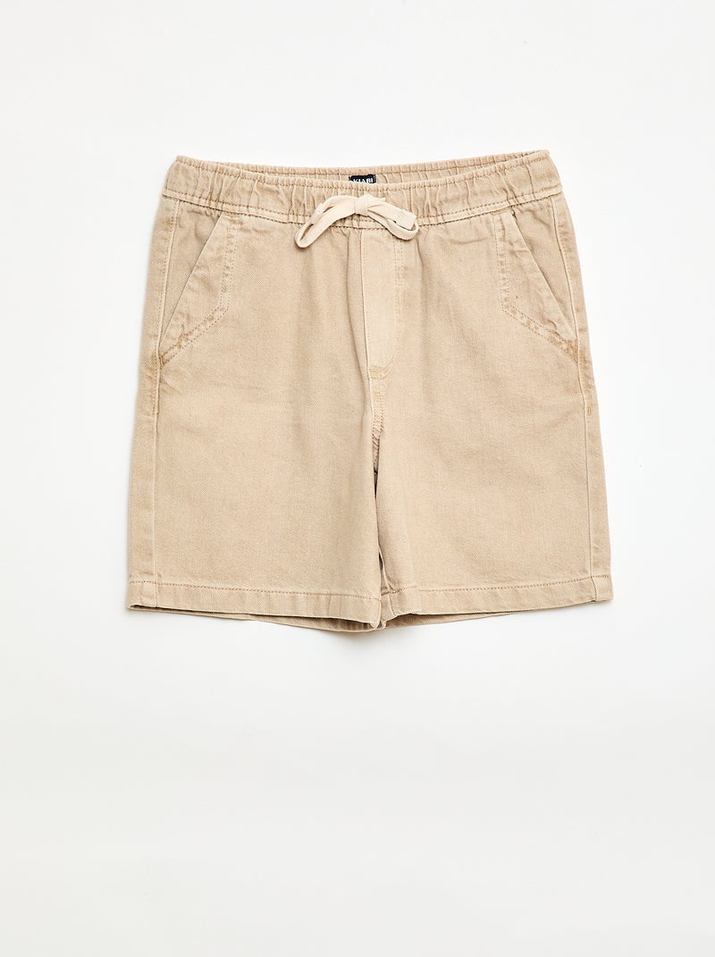Bermuda de sarga Beige - Kiabi