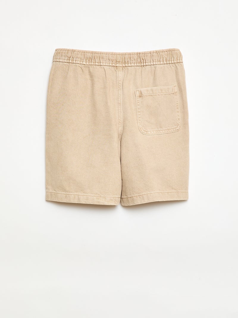 Bermuda de sarga Beige - Kiabi