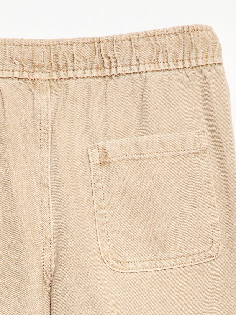 Bermuda de sarga Beige - Kiabi