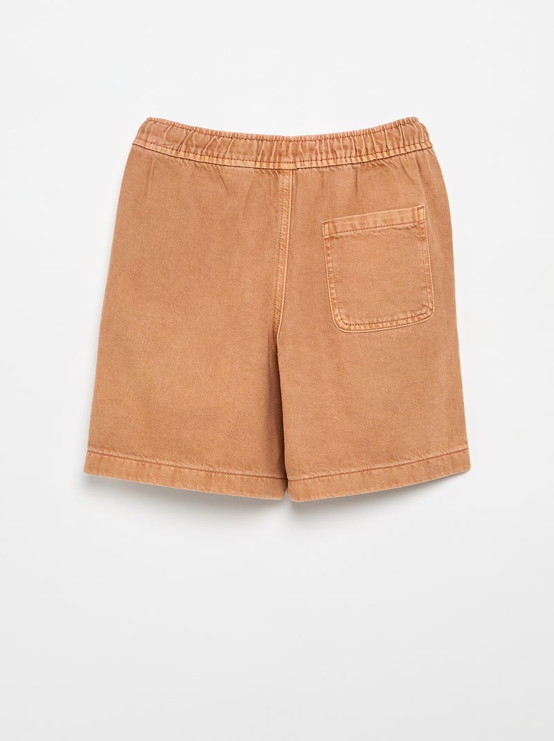 Bermuda de sarga Marron - Kiabi