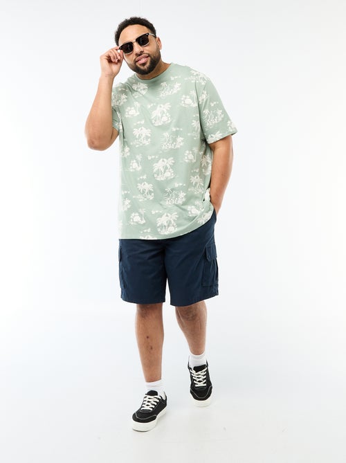 Bermuda de sarga multibolsillos - Kiabi