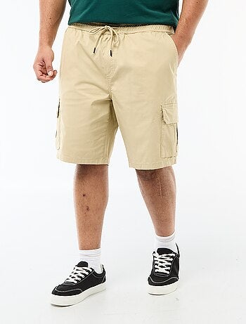 Bermuda de sarga multibolsillos
