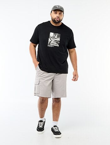 Bermuda de sarga multibolsillos